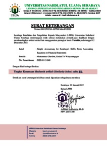 Simple Accounting For Surabaya S Smes From Accounting Equations To